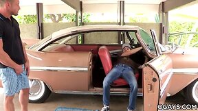 Senior and teen gay couple